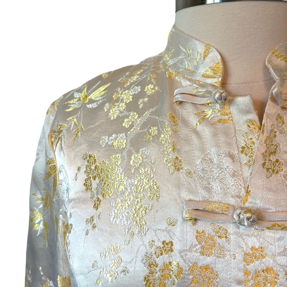 Vintage‎ Asian Silk Embroidered Brocade Coat - Picture 5 of 13